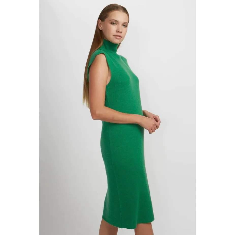 360 Cashmere Samone Dress Emerald - Image 3