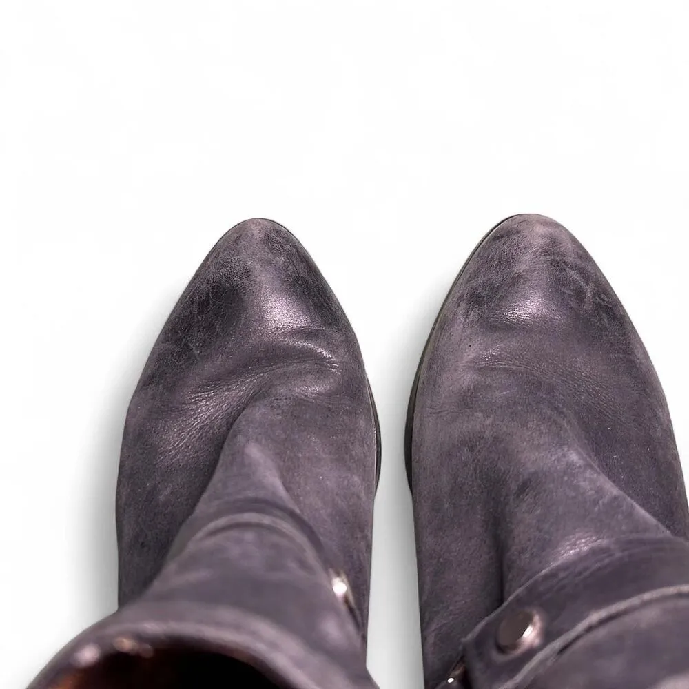 Jeffrey Campbell Leather Western Festival Moto Musk-Harness Ankle Boots 8 - Image 5