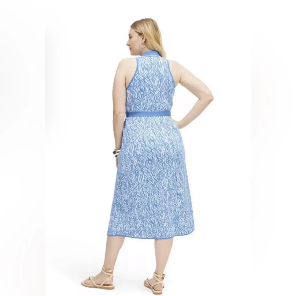 Diane Von Furstenberg • Target Knit Wrap Dress Blue and White size XXL - Image 2