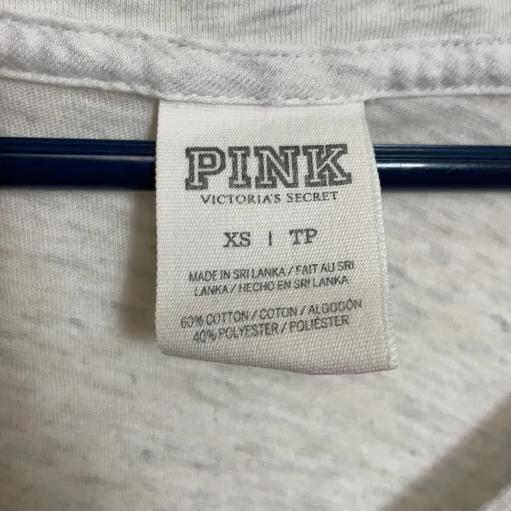 Pink Victoria Secret Oversized Long Sleeve Top Heathered Gray White Size XS - Image 4