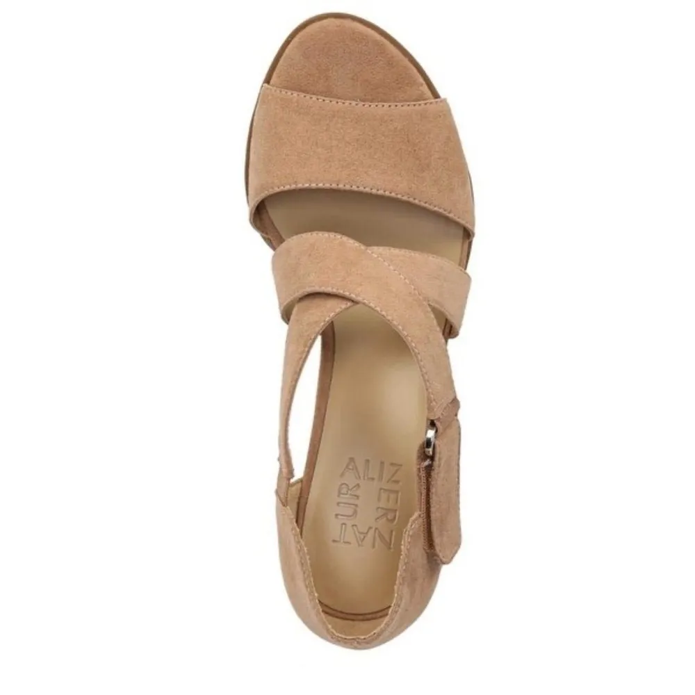 Naturalizer Lindy Dress Sandals Tan Suede Size 8 - Image 2
