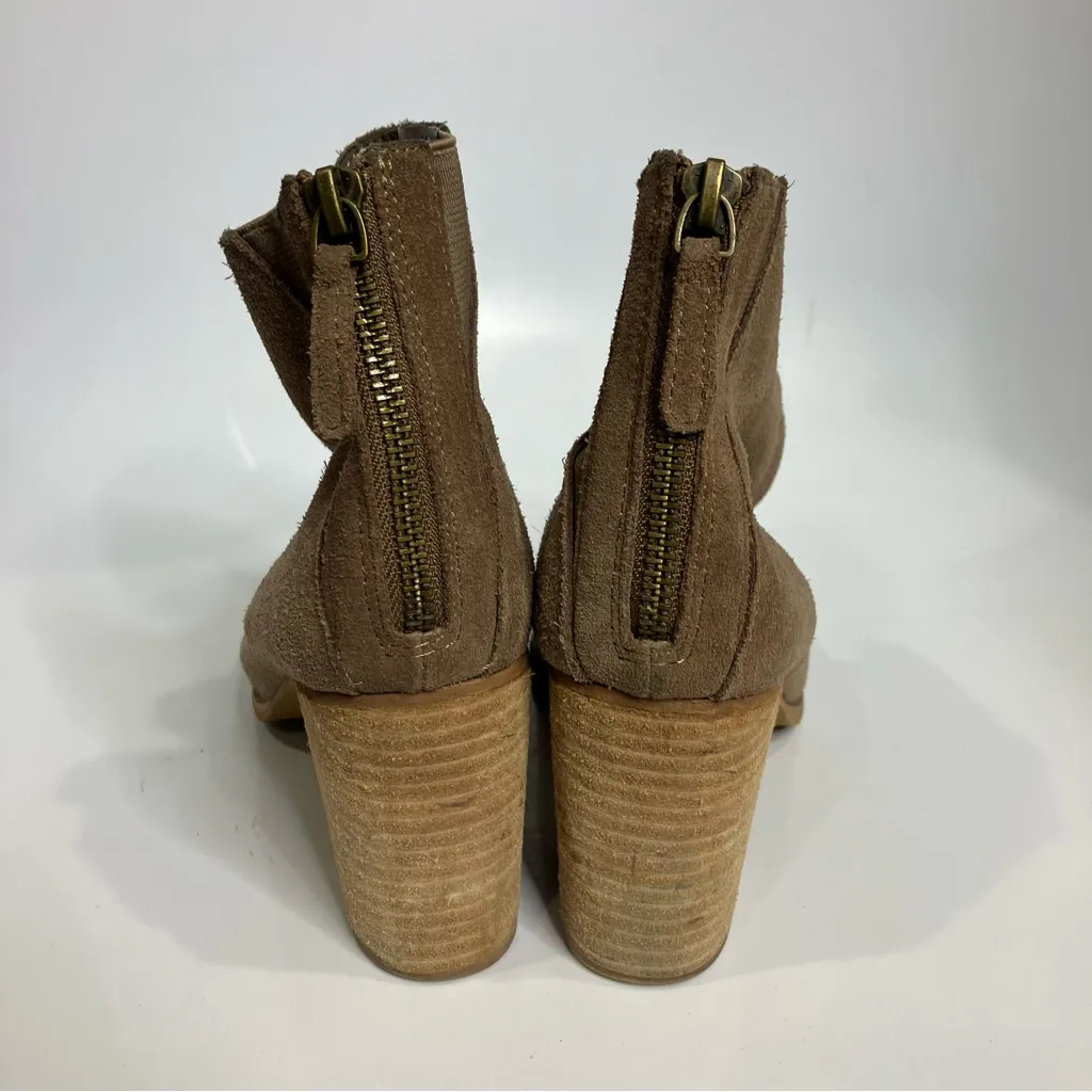 Urban outfitters tan suede ankle boots women’s size 9 business casual minimalist - Image 4