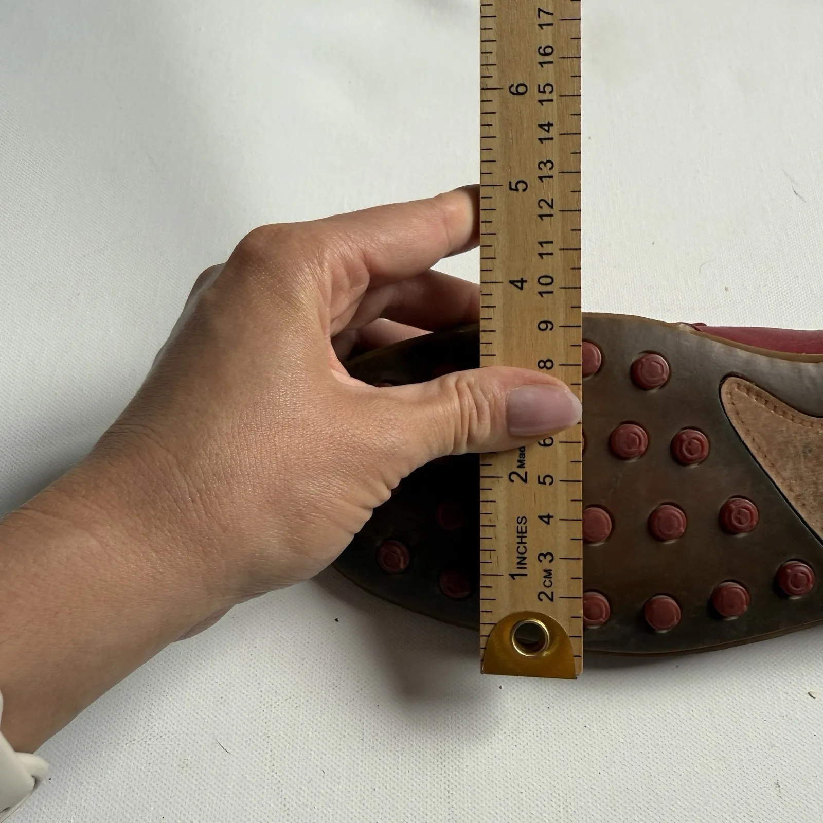 Born Red Leather Mule Loafers Women's 7.5 / EU 38.5 Slip On Flats Comfort Shoes‎ - Image 6