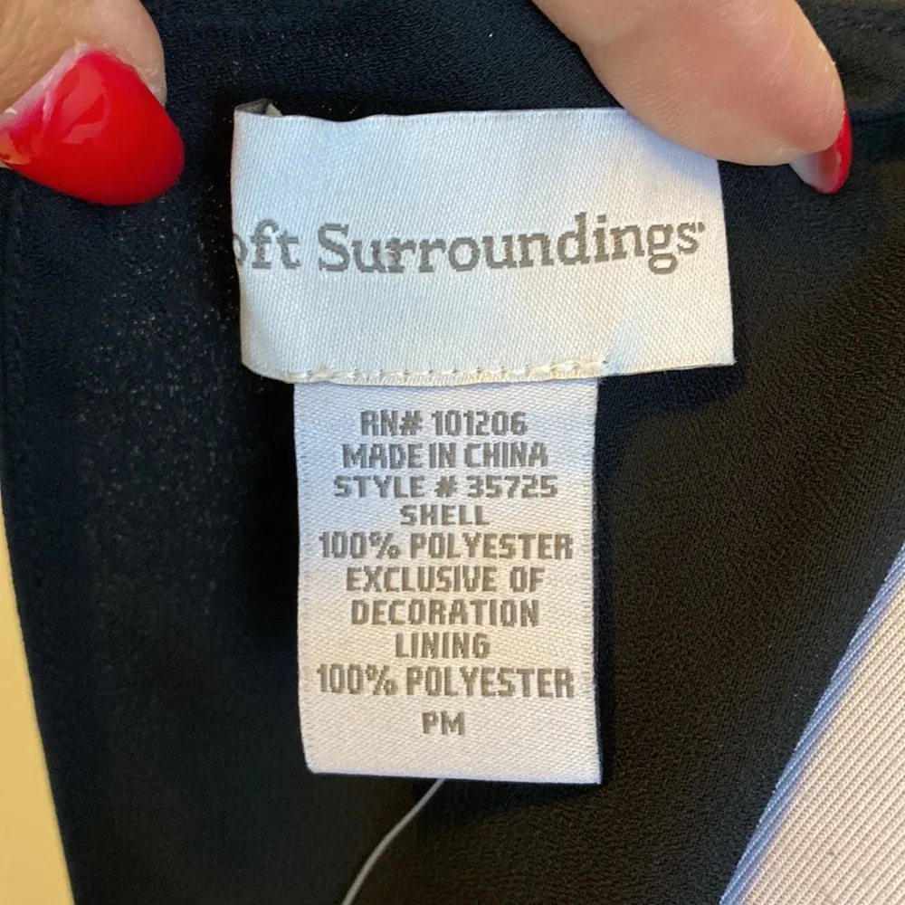 Soft Surroundings Black Beaded Collar Sleeveless Maxi Dress - Image 9