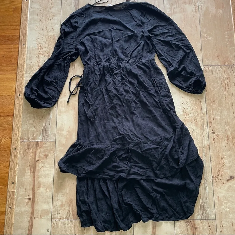 Knox Rose long sleeve tiered wrap dress, women’s size medium, black - Image 7