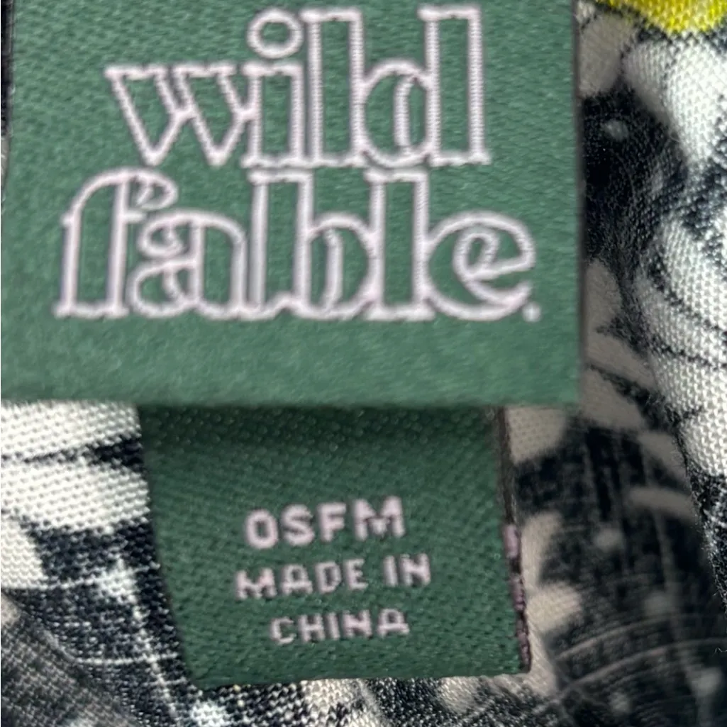 Wild Fable M Sunflowers Kimono Black n Yellow on White Floral Open Duster - Image 8