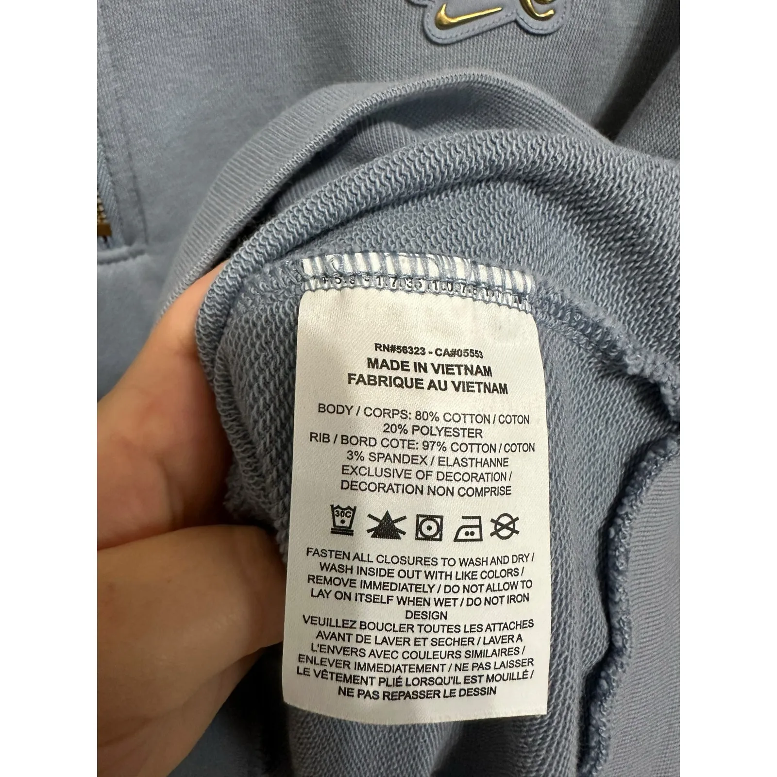 Nike women's blue pullover mock neck sweater size‎ 1x - Image 4