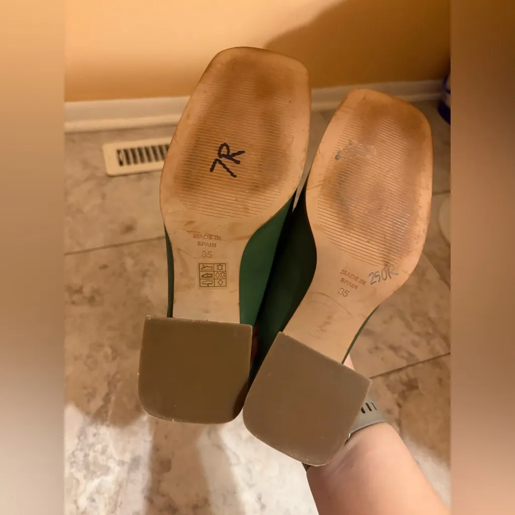 Intentionally Blank Prof Mules in Basil Size 5 - Image 8