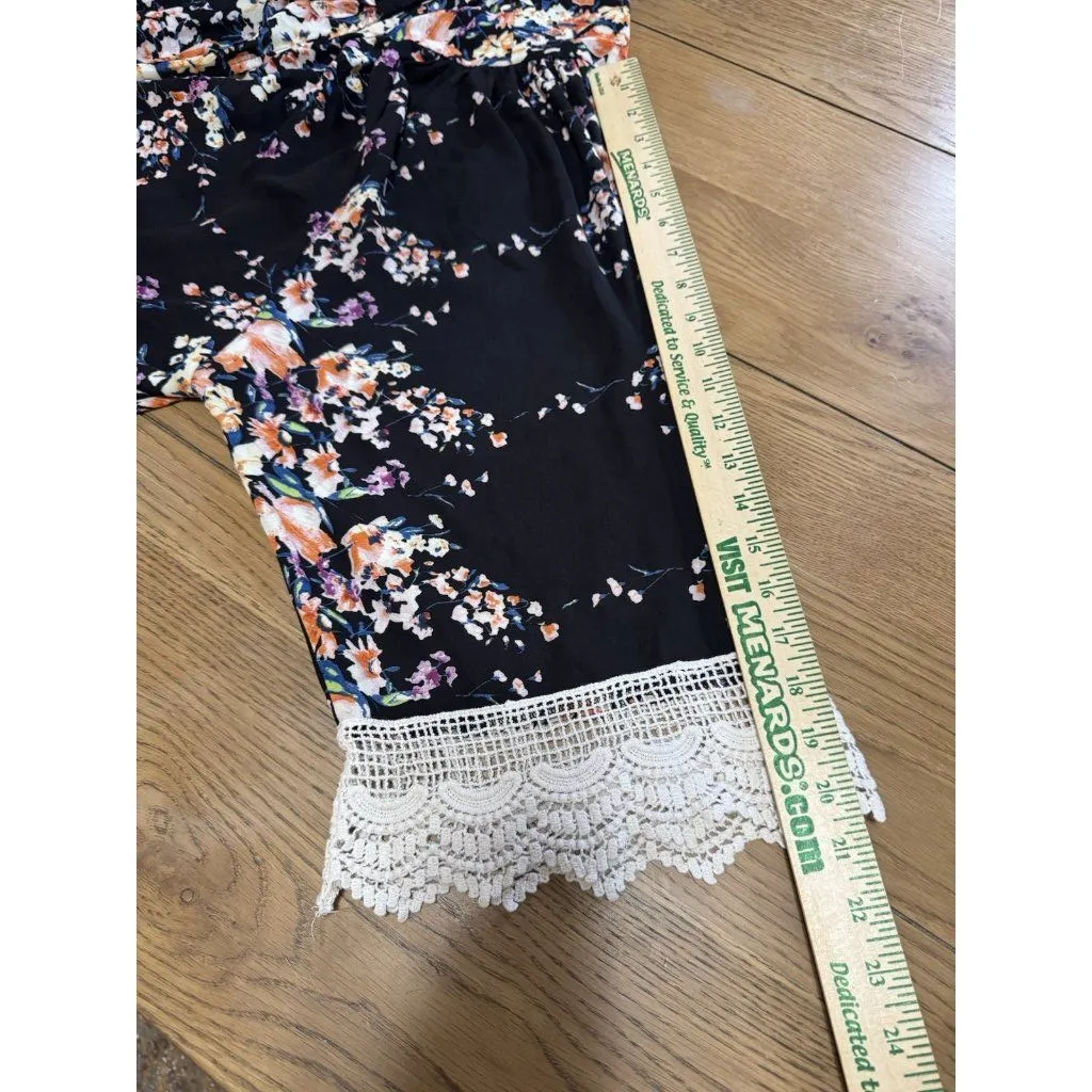 Umgee Cardigan‎ Duster Top Sz S/M Floral Open Front Crocheted Cottagecore Hippie - Image 7