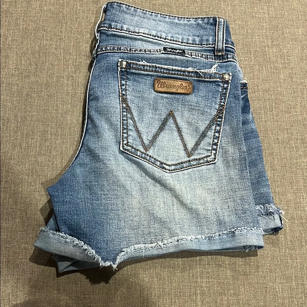 Wrangler Blue Distressed Denim Jeans - Image 3