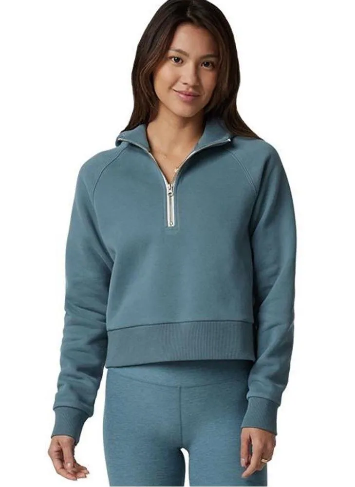 Vuori Sedona Half Zip Sweatshirt in Smoke Blue size XS - Image 3