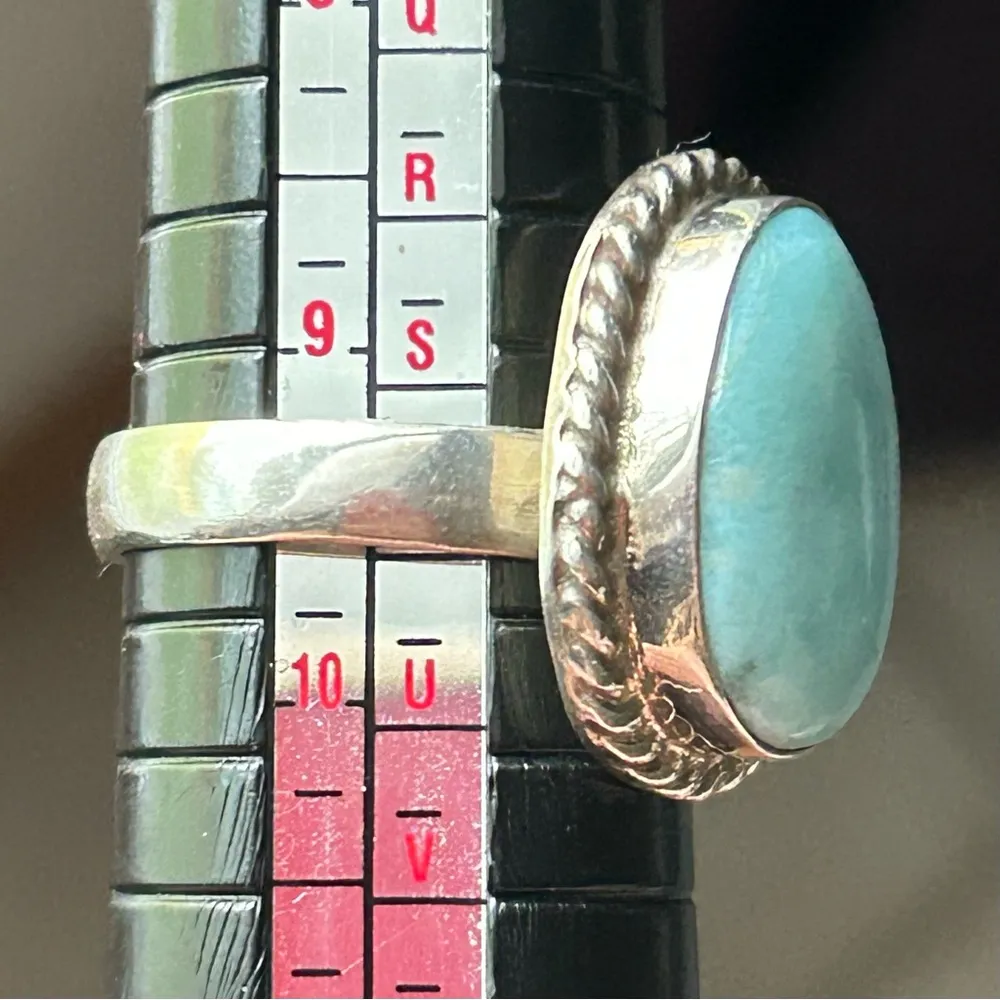 Larimar 925 Silver ring size 9.5 - Image 7