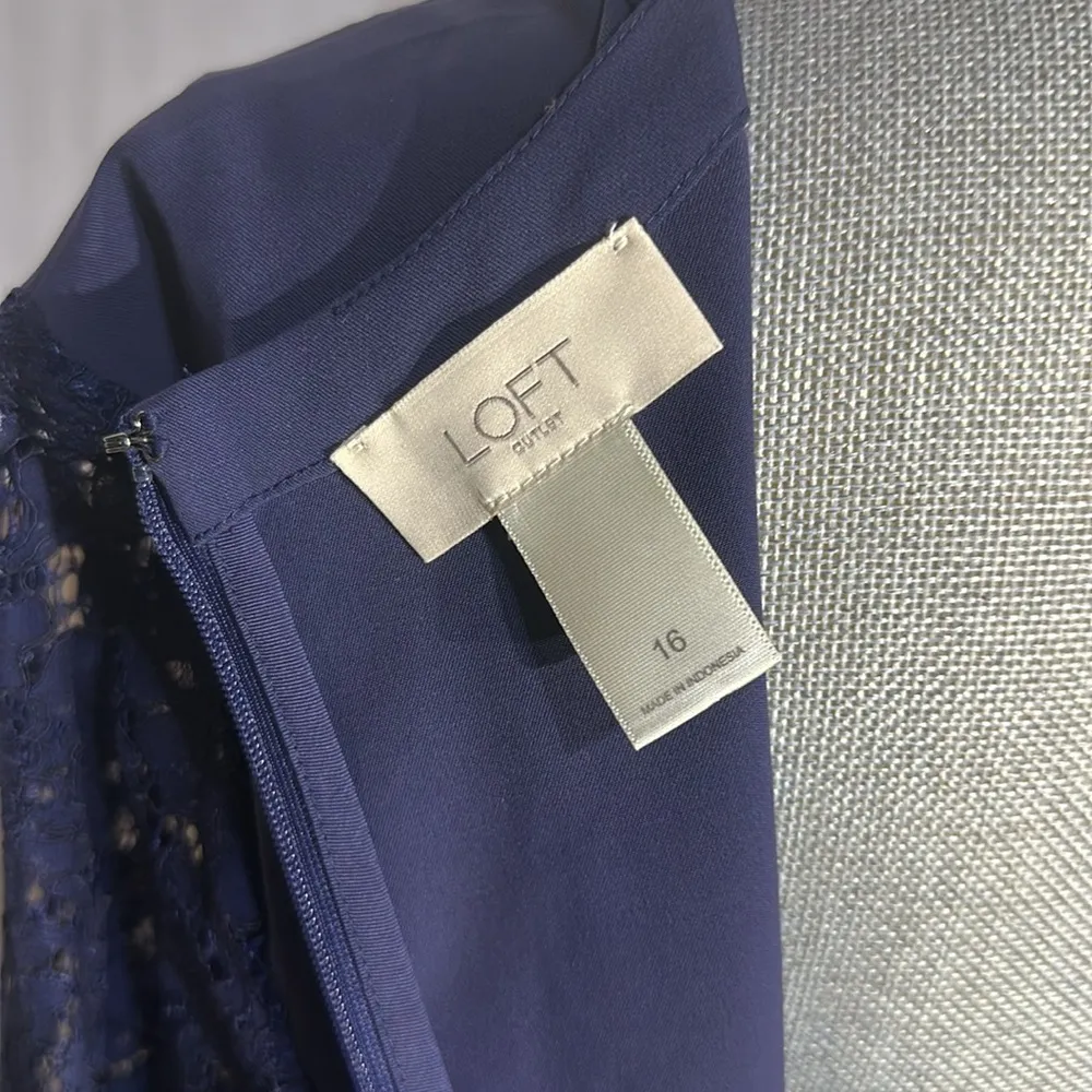 LOFT Outlet Navy Dress - Size 16 - Image 8