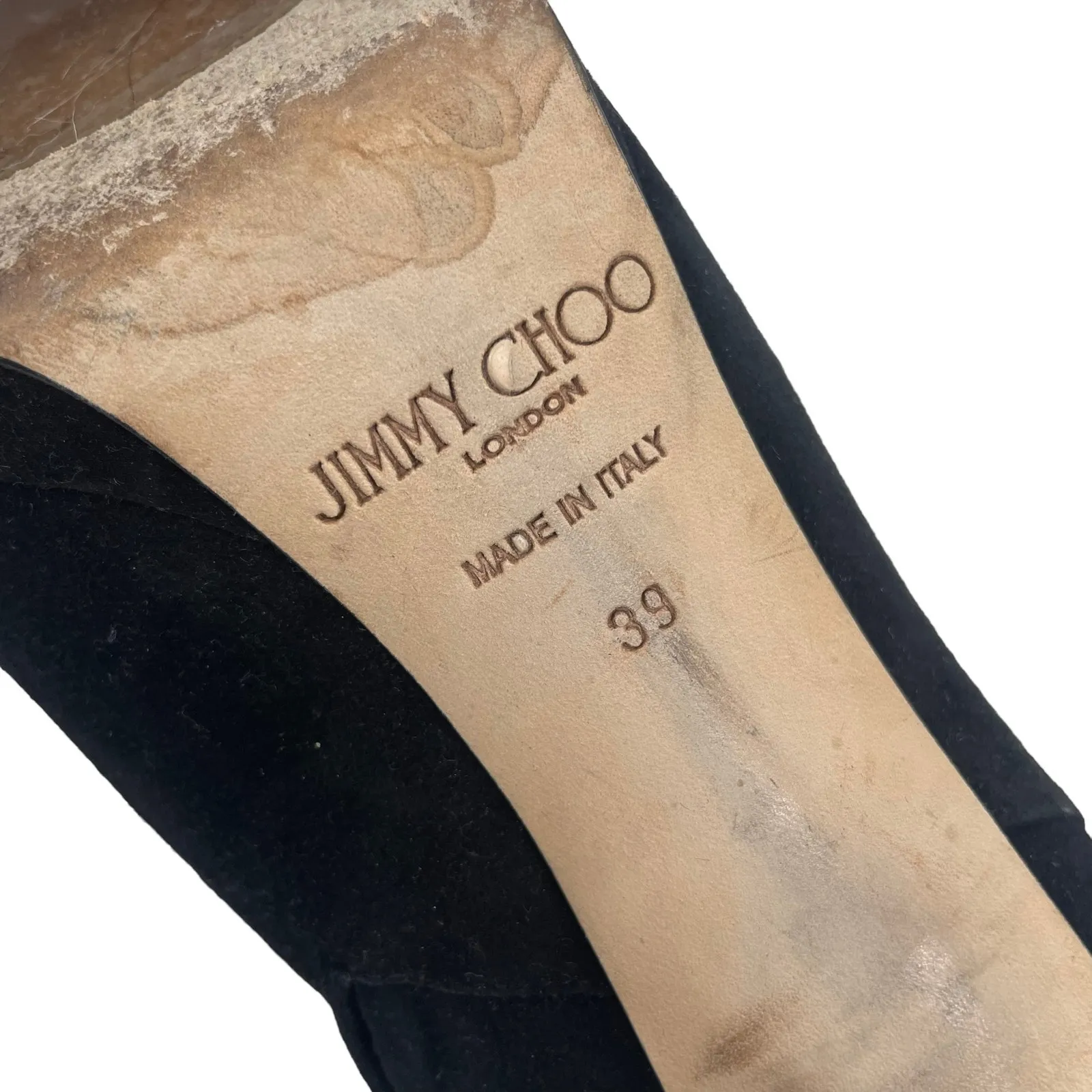 Jimmy Choo Ren 100 Pointed Toe Suede Ankle Boots Black Size 39 - Image 10