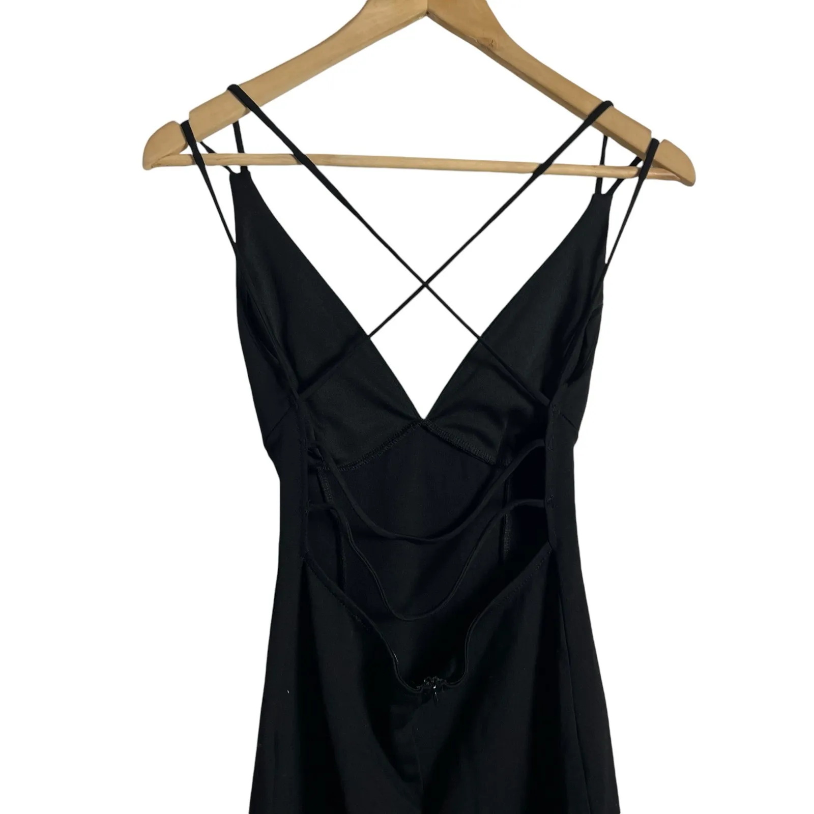 Lulus Be-All Trend-All Backless Black Midi Dress Size Small - Image 8