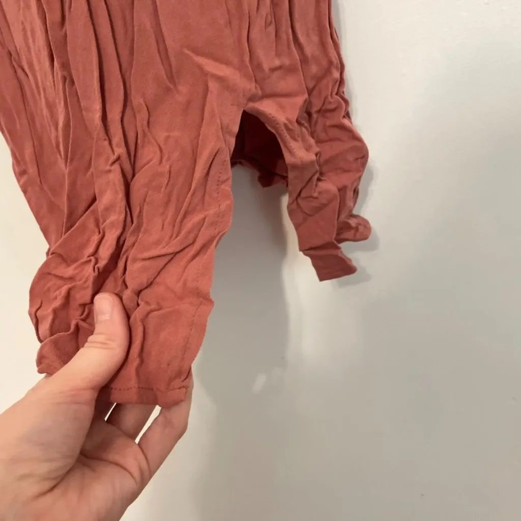 NEW NWT LOTTIE MOSS PACSUN Slit Mini Dress Rose Pink Mauve Tank Dress Sundress M - Image 8