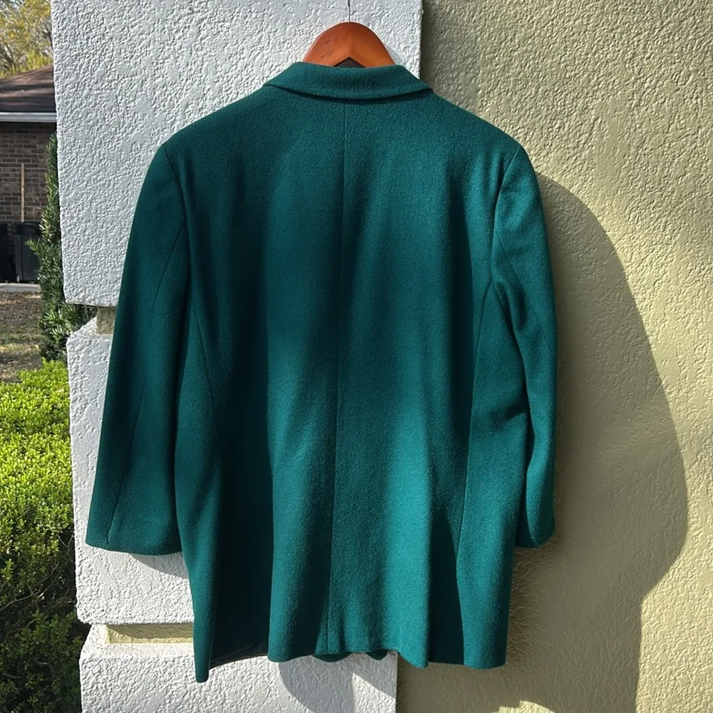 Vintage L.L. Bean Green Wool Blazer - Image 3