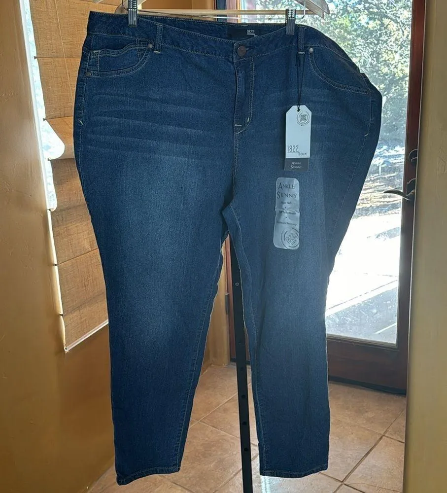 1822 Denim PLUS BUTTER ANKLE SKINNY IN ZIGGY Size 24W - Image 6
