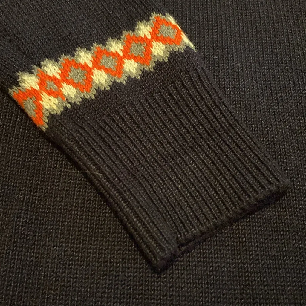 Eliza J Knit Sweater Dress Navy Blue
Fair Isle Size Medium - Image 3