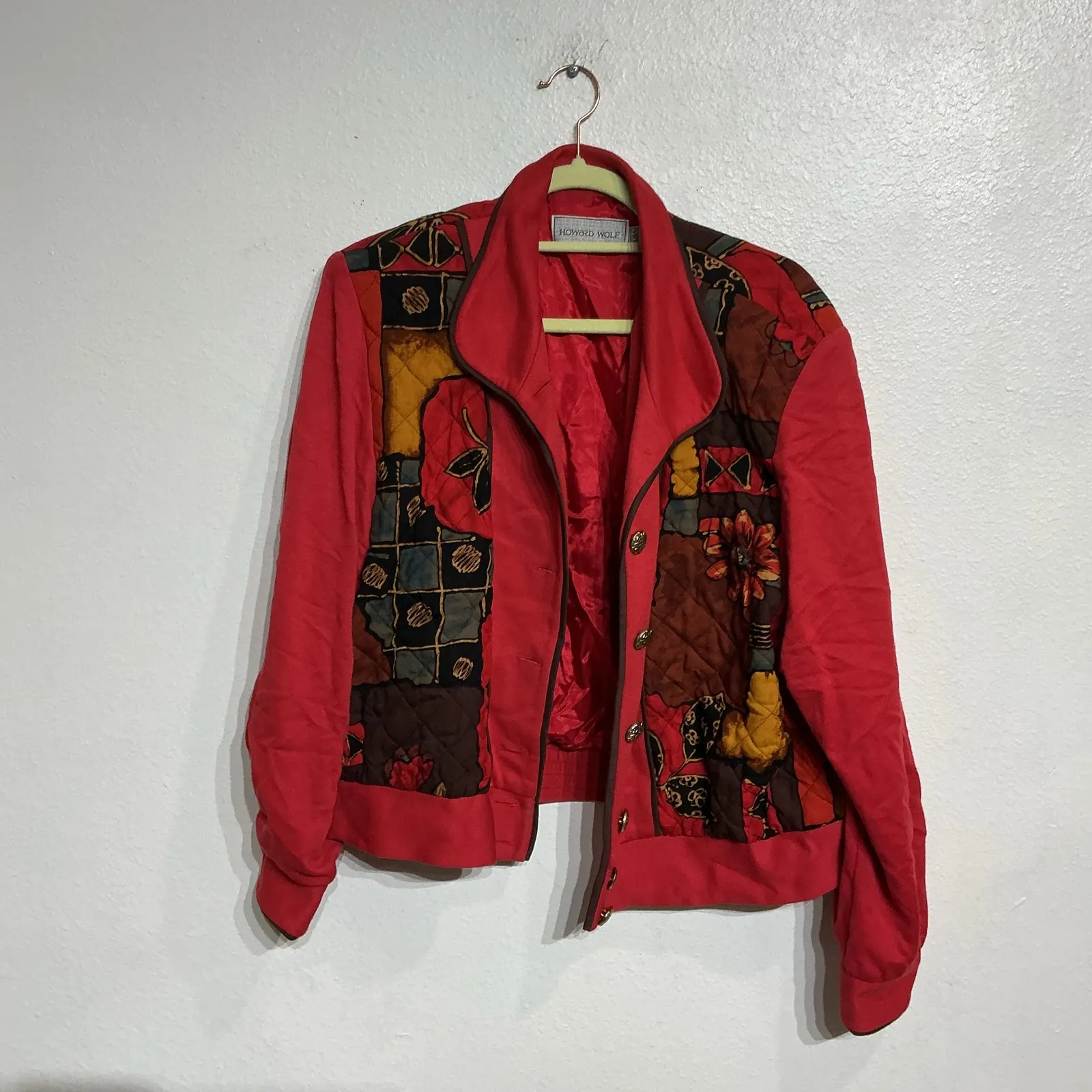 Howard Wolf Red Vintage Blazer Sz 14 - Image 2
