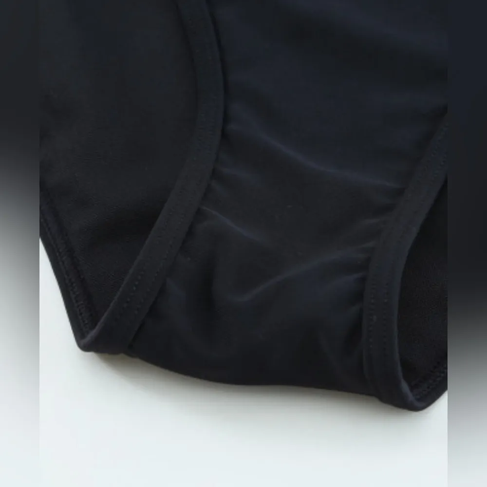 NEW Black One Piece Bathing Suit Swimsuit with Strappy Cutouts Size Small - Image 8