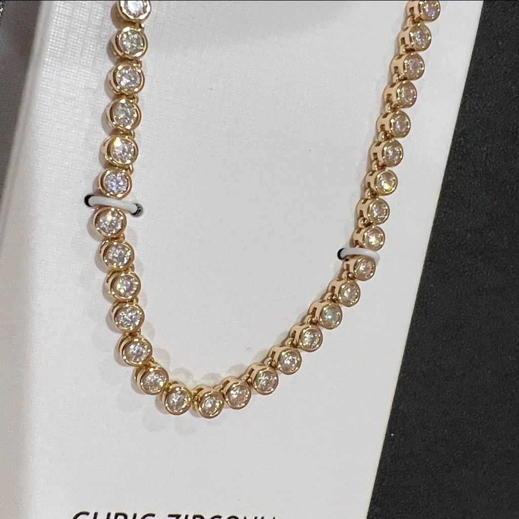 Camila Coelho | Gold Cubic Zirconia Choker Necklace - Image 8