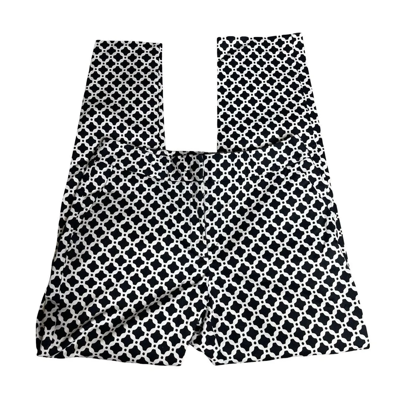 Dana Buchman Capri Pants Black and White Diamond Print Womens Size 2 - Image 1