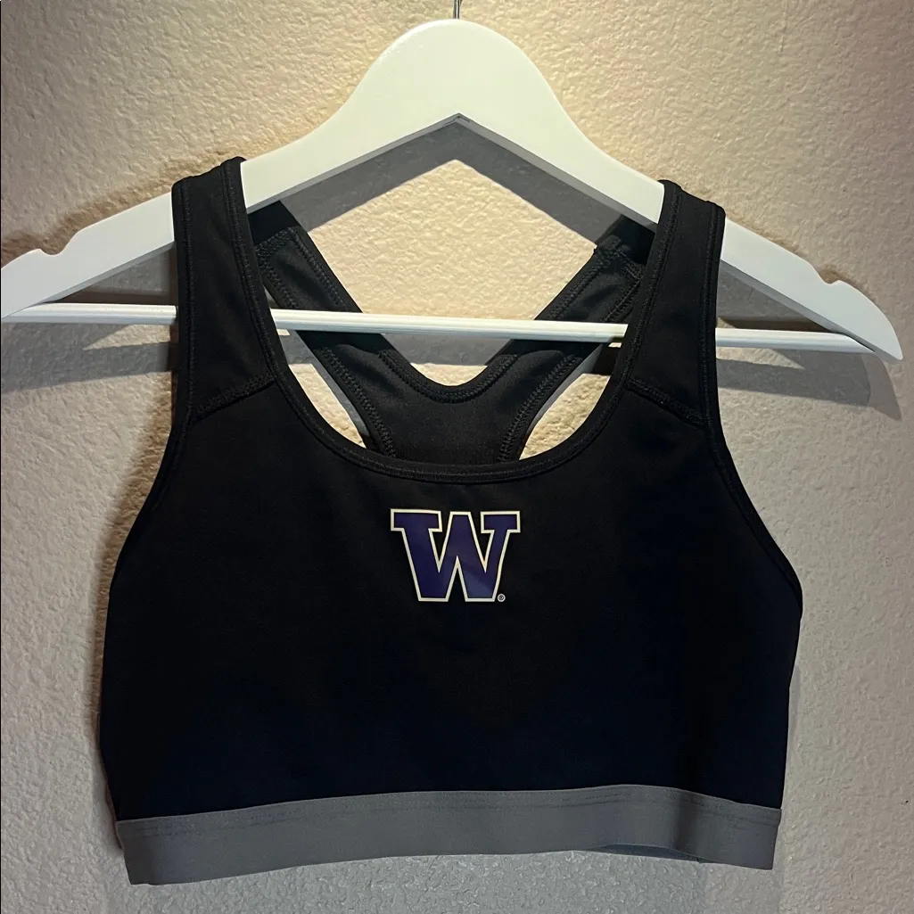 Nike University of Washington DriFit Sports Bra Black Size Large - Image 2
