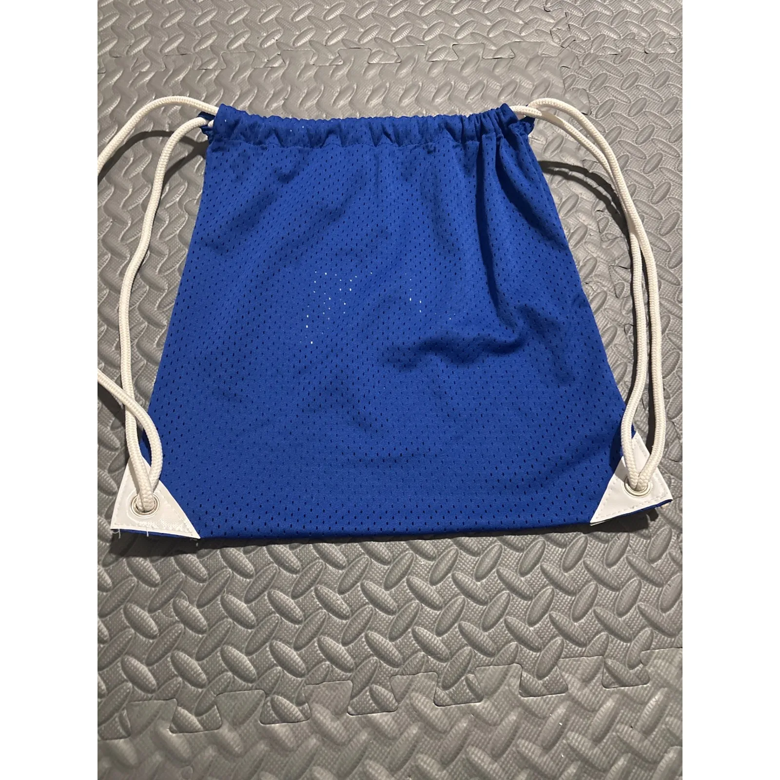 NBA Drawstring Backpack‎ Blue White Mesh Sport Gym Sack - Image 2