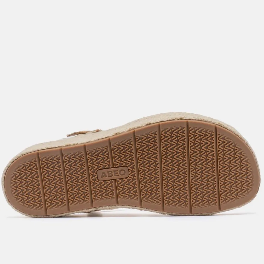 Abeo Solstice Buckle wedge sandal comfort cushioned gold metallic shoes size 7.5 - Image 6