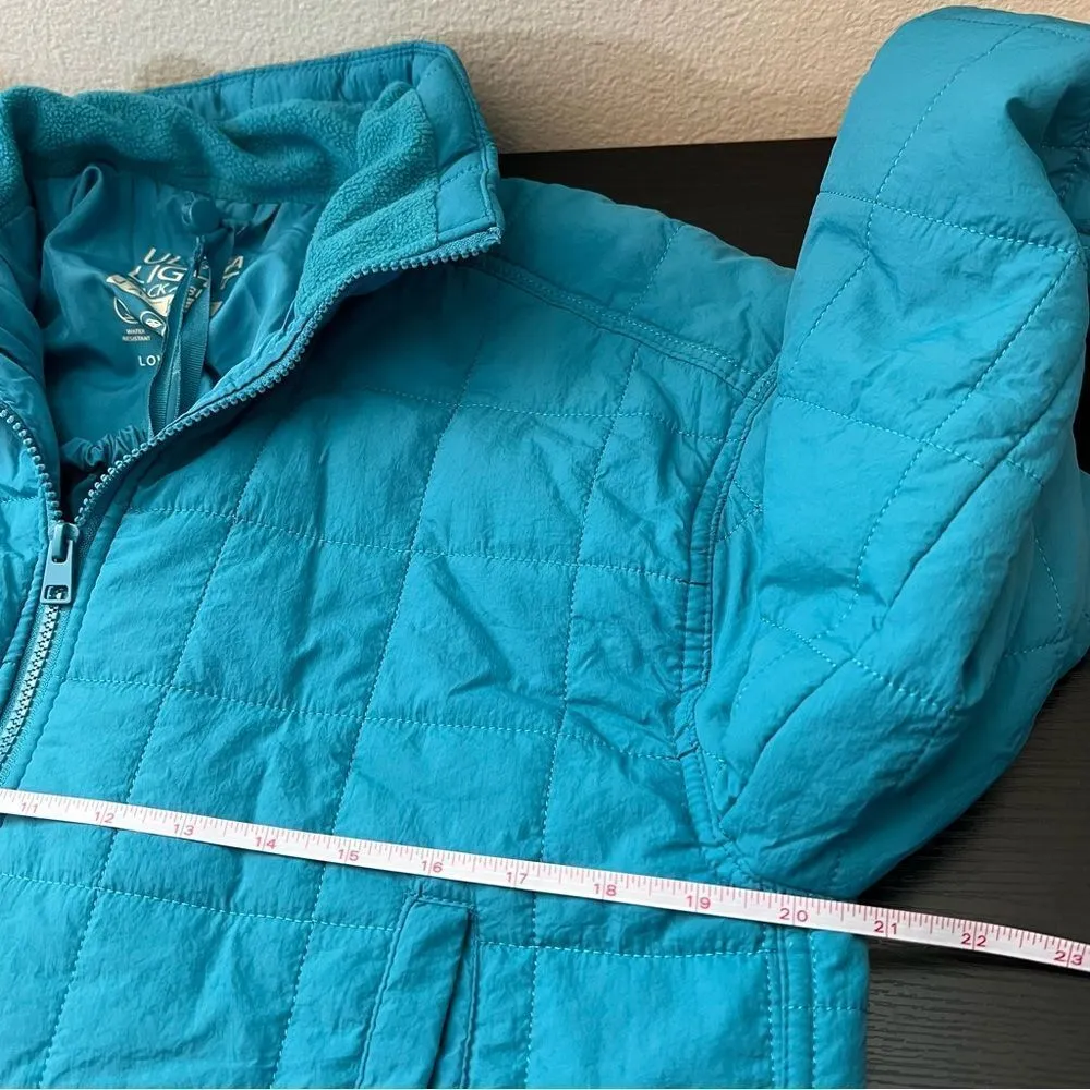 Love Tree Women’s Teal Blue Packable Lightweight Puffer Jacket Medium - Image 11