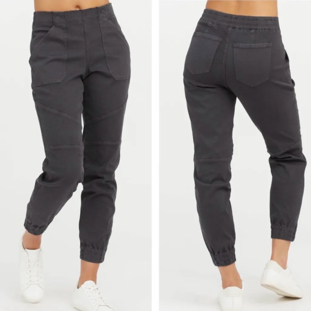 Spanx Stretch Twill Cargo Jogger Pant in Washed Black Size Small - Image 2