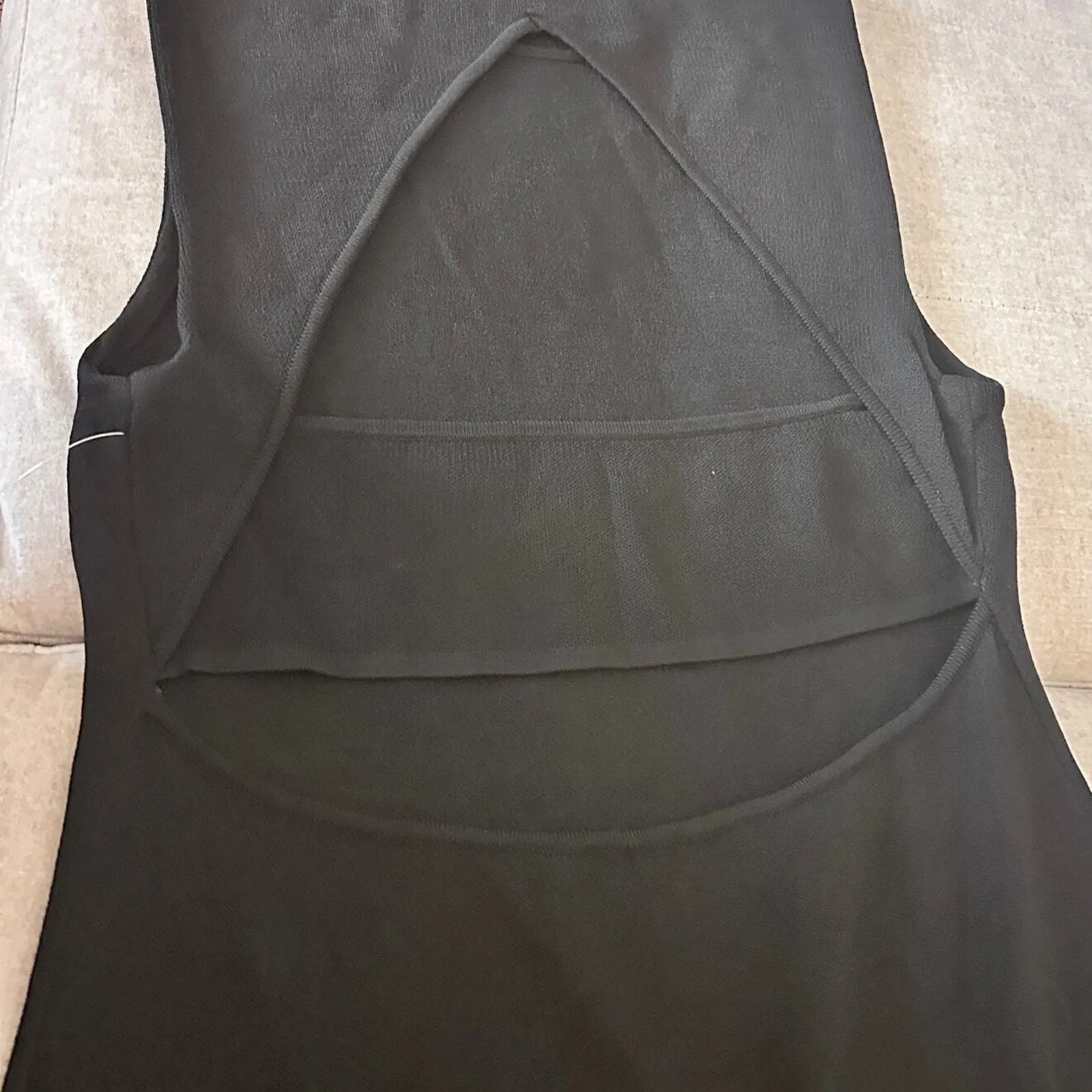 Rachel Roy‎ Sleeveless Cutout Back Knit Dress Women XL Career Office Siren New Black - Image 7