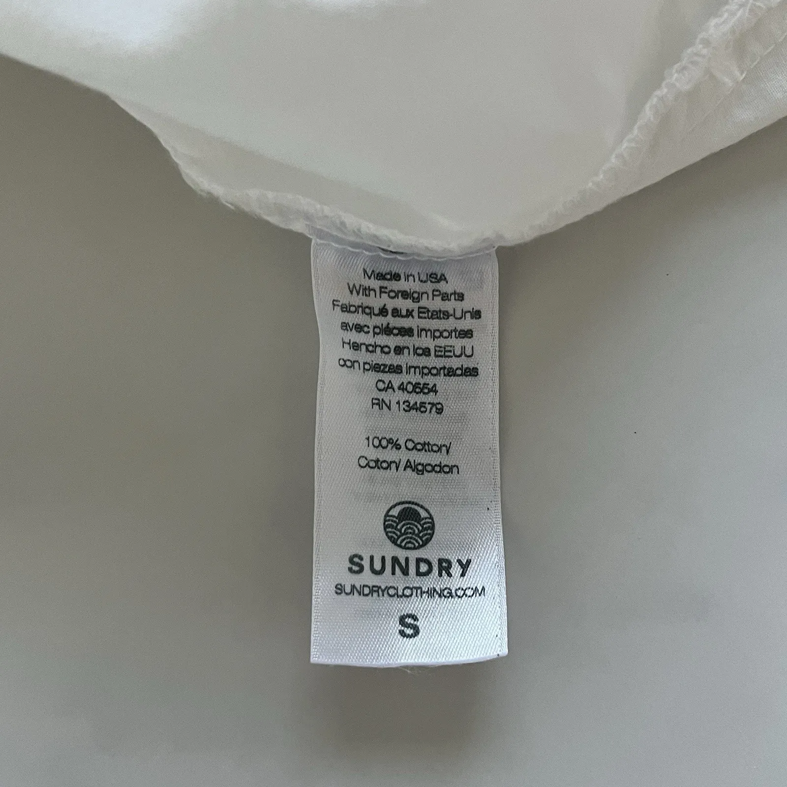 Anthro Sundry Paris shirt White button down Sz Small Preppy chic street wear - Image 8