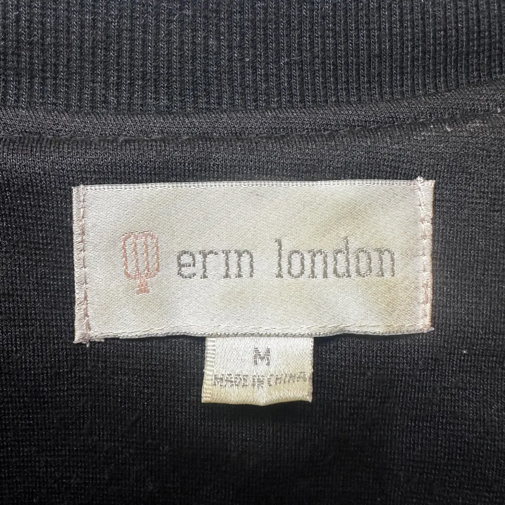 Erin London Black and White Bomber Jacket Full Zip Medium - Image 10