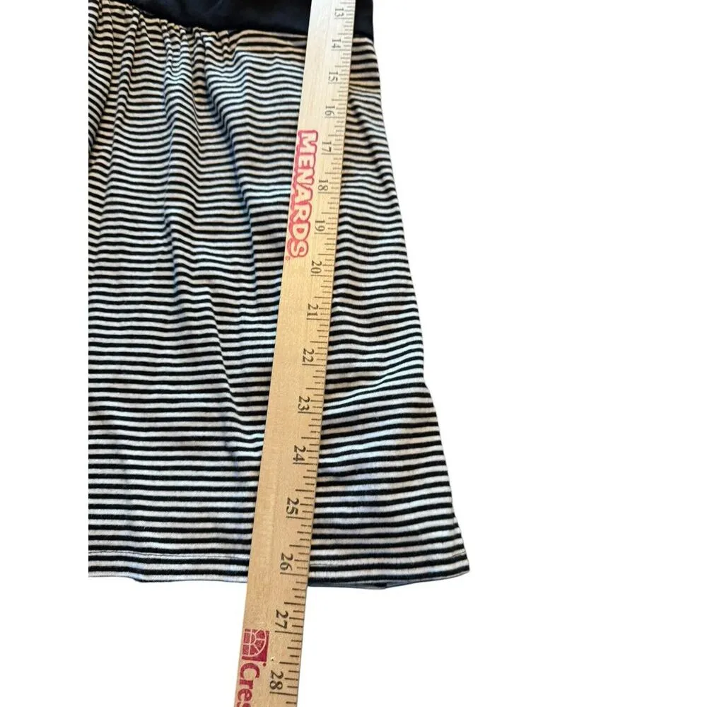 Oh Baby by Motherhood Maternity XL Shirt Tie Back Black White Stripe Mom To Be - Image 6