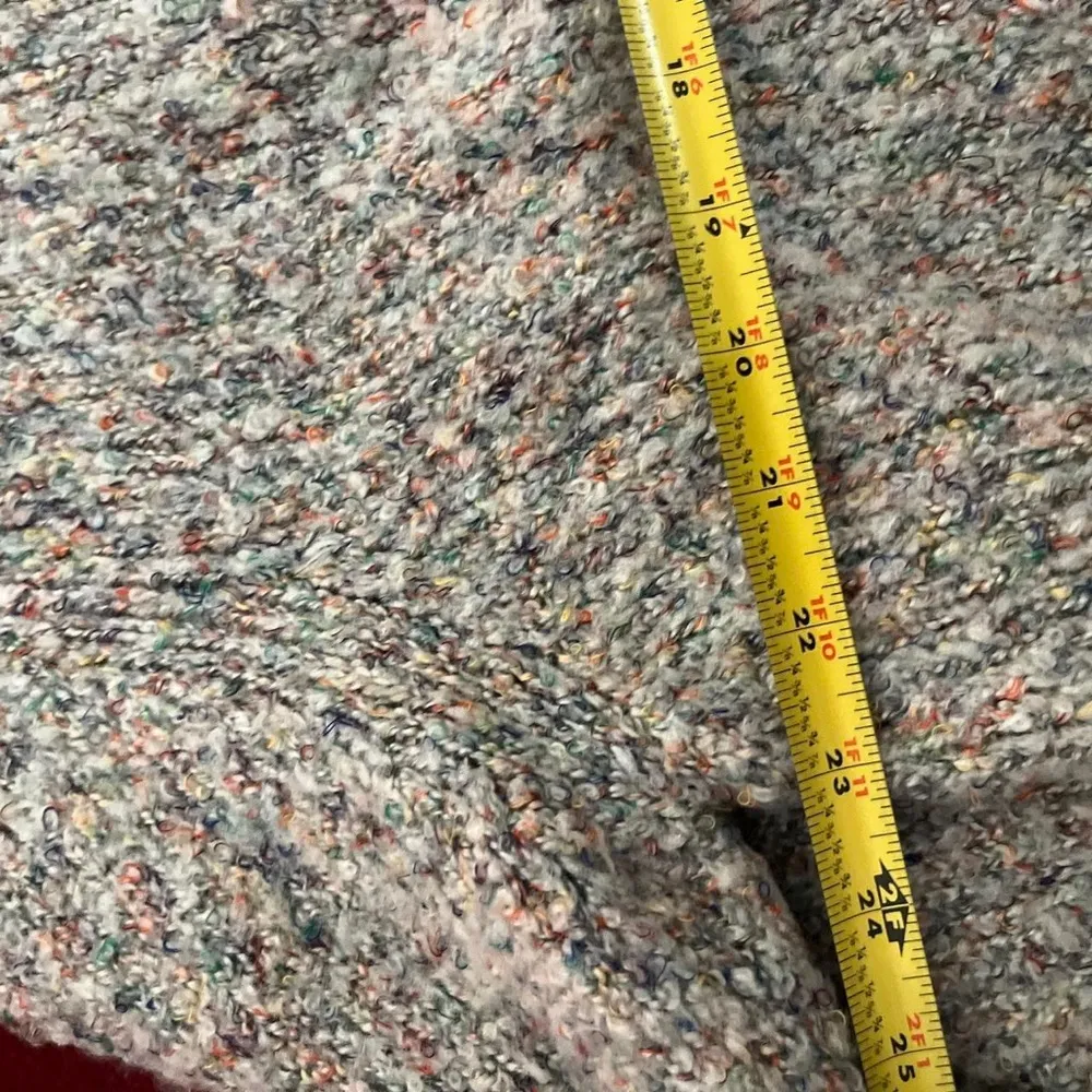 Dressbarn woman white multicolored cardigan sweater collared knit jacket 
3X - Image 5