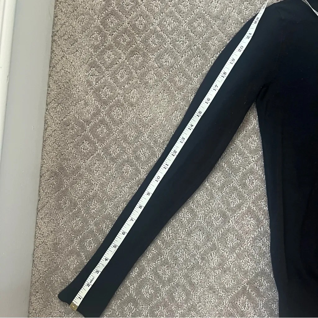 ZARA  Black Crew Neck Sweater With Button Cuff Detail Size Small - Image 8