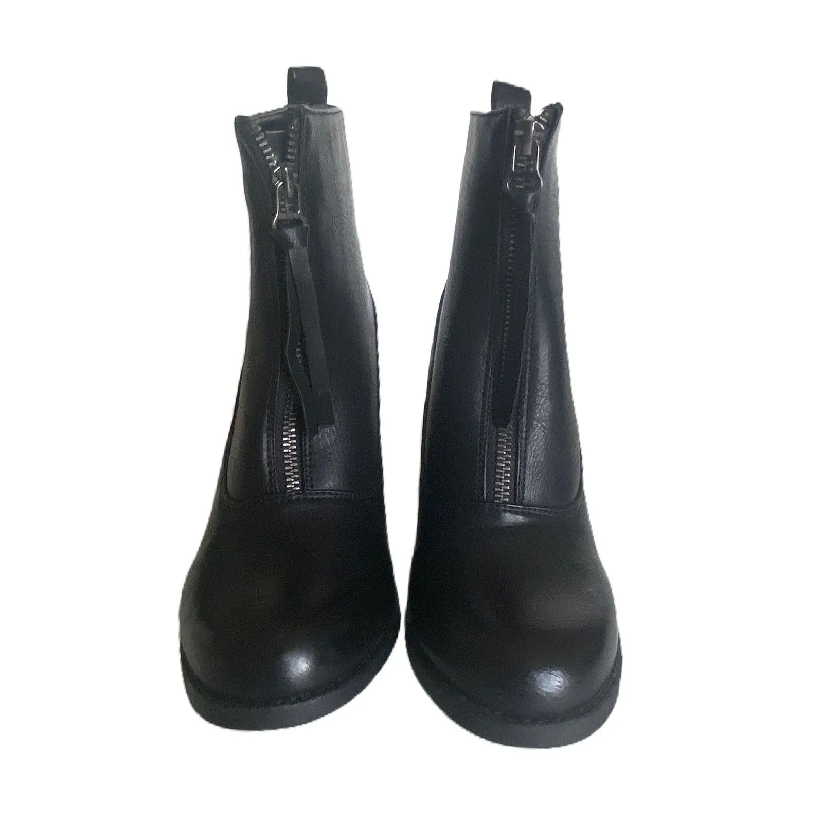 NWT Adriana New York Zippered Booties 3 Inch Heel Womens Vegan Leather Shoes 8.5 - Image 3