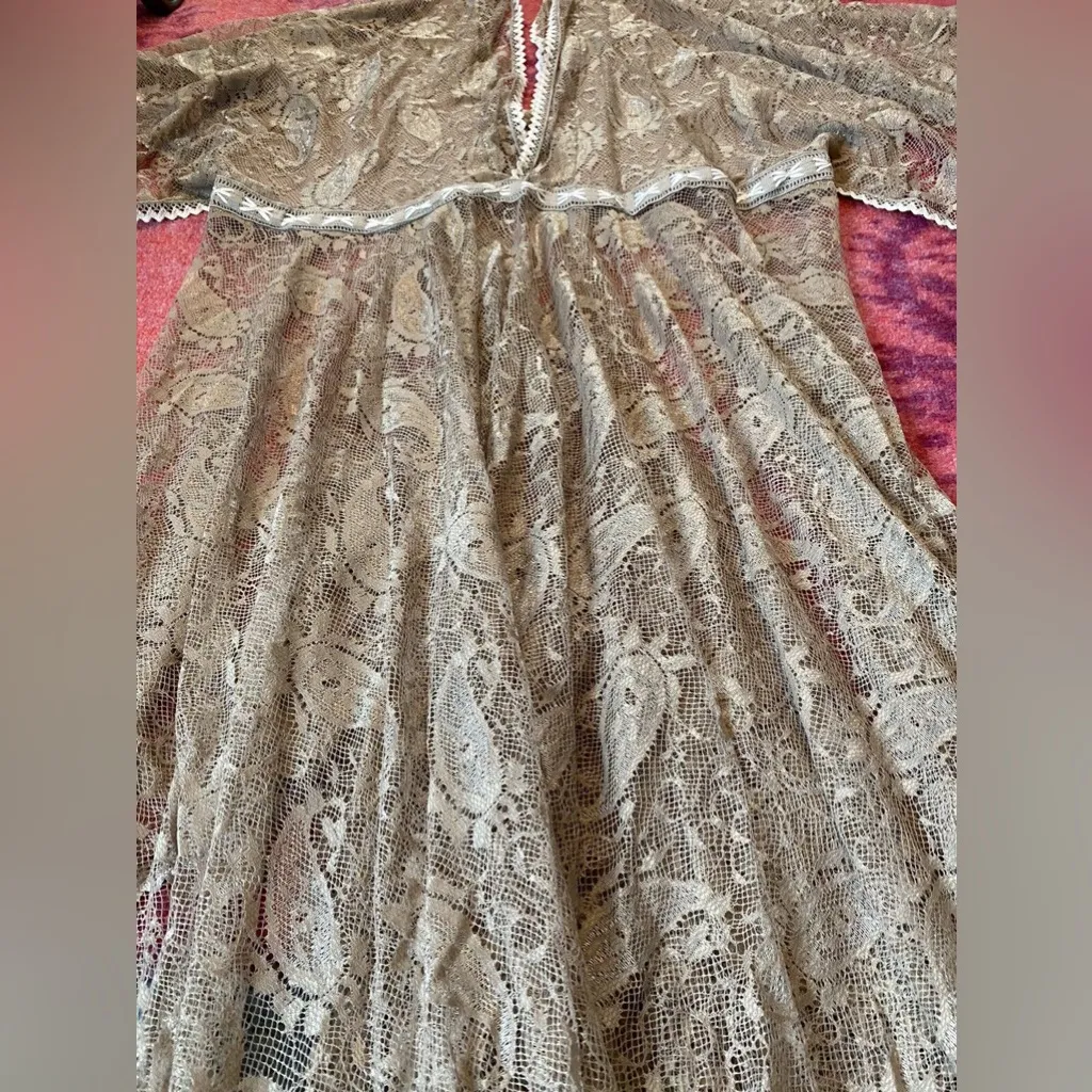 Boho Bohemian Lace Women’s Plus Maternity Baby‎ Shower Dress Fits 40DD/2X - Image 5