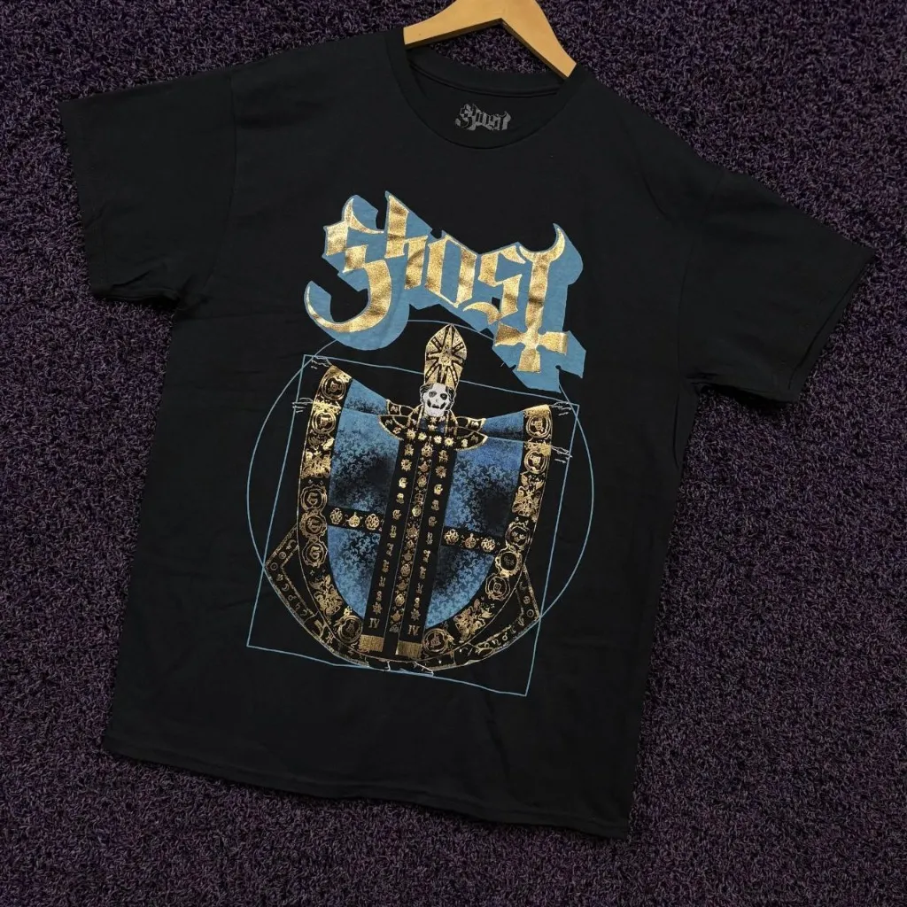 Ghost Vitruvian Papa Emeritus III Goth Metal Band T-Shirt L - Image 3