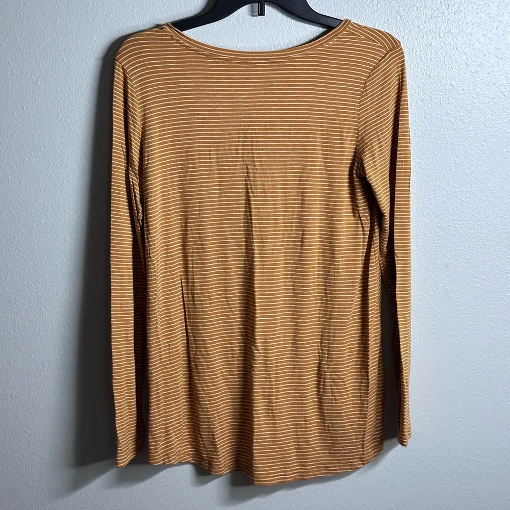 American Eagle Women Stripe Soft & Sexy Slub Long Sleeve Shirt Size S. - Image 5