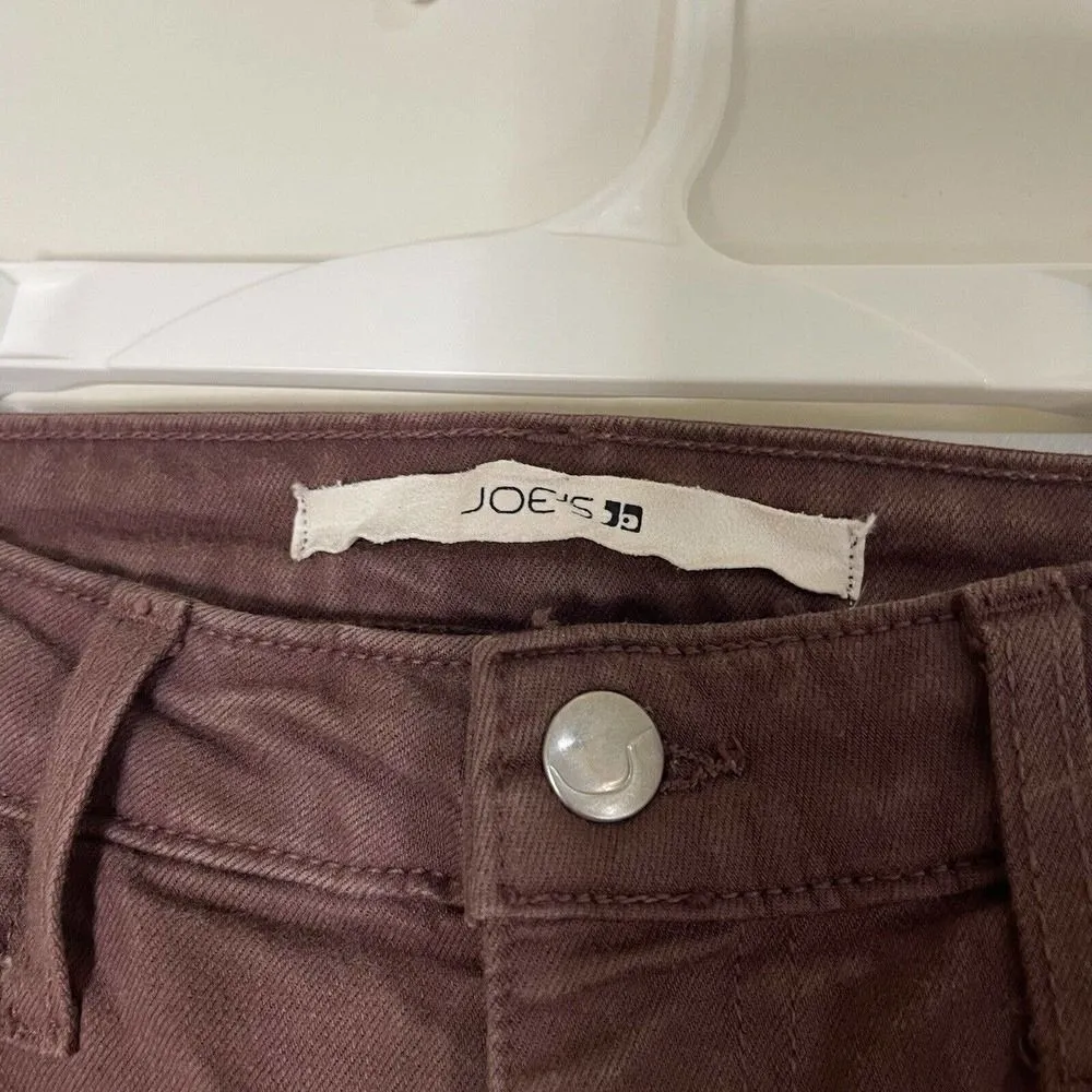 Joe's Jeans Maroon burgundy mid rise Skinny denim jeans size US 27 - Image 3