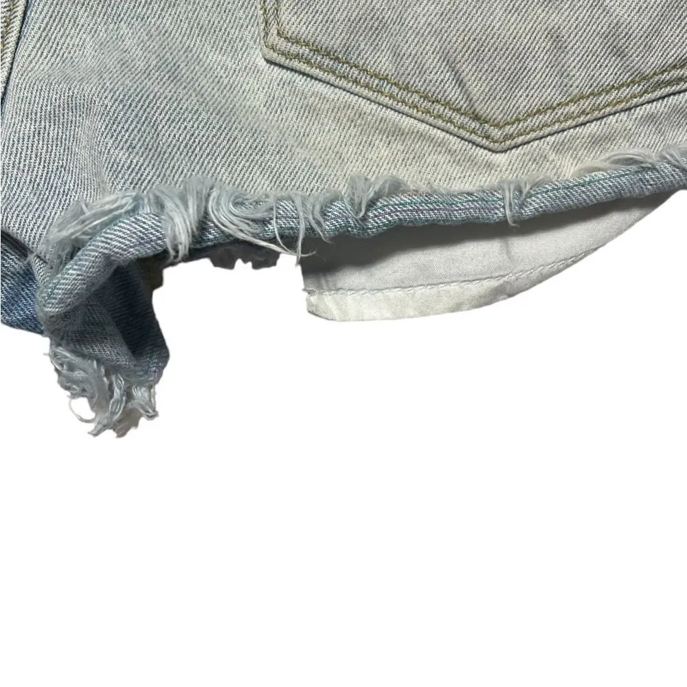 Kancan Estilo XS Distressed Pastel Thread Denim Cut - Image 4