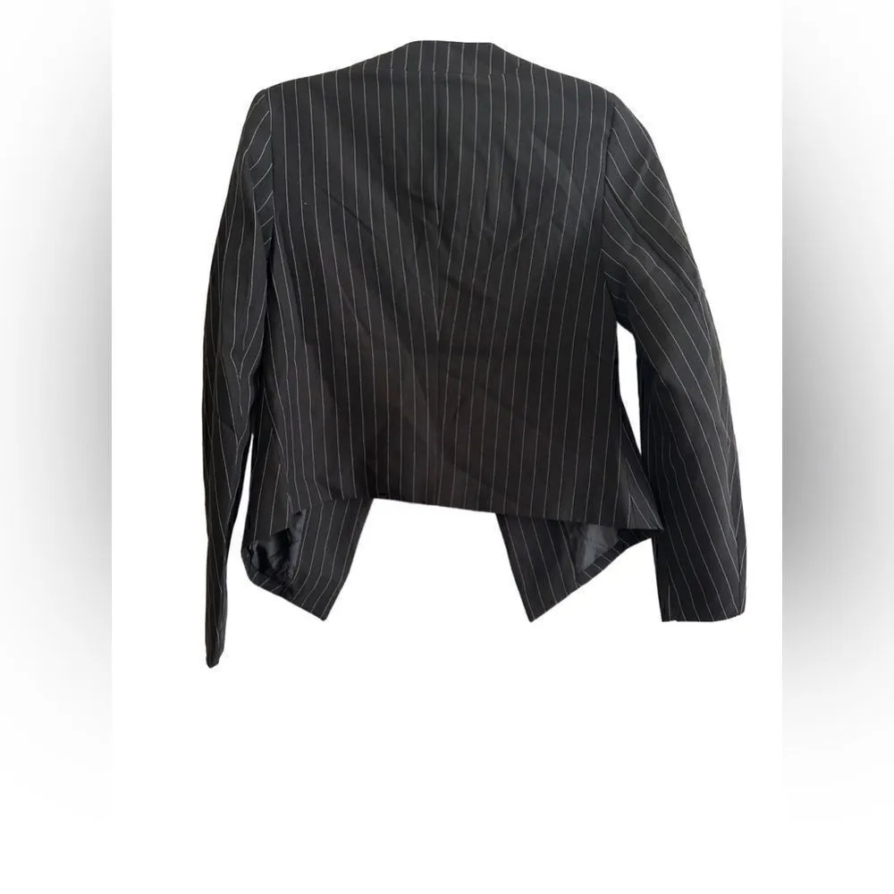 NWOT. Free Generation Pinstripe Open Front Blazer Blazer Size S - Image 4