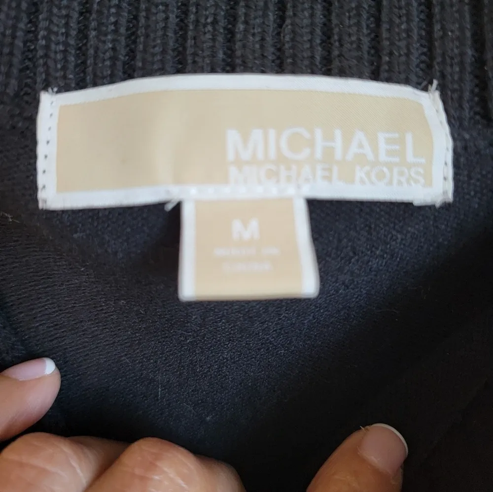 Michael Kors Black Women's Sweater Dress Size Medium - Image 4