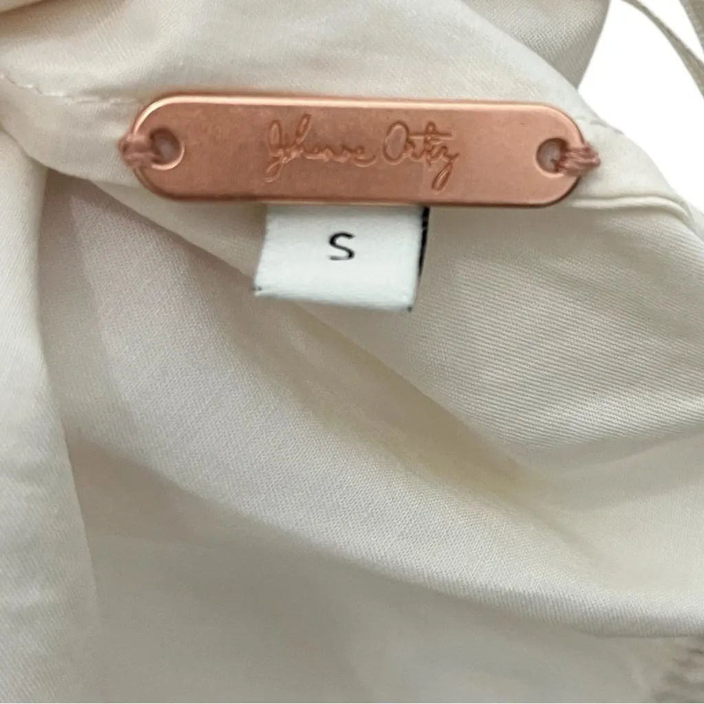 Johanna Ortiz Mother Nature Skirt Size Small White Midi Cotton Blend Rope Belt - Image 11