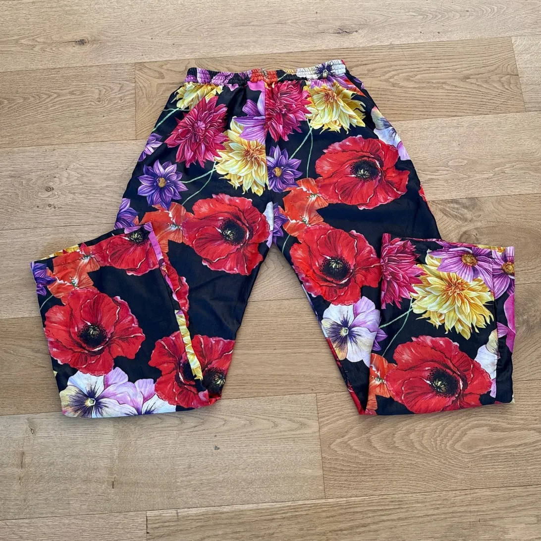 The Wolf Gang Lounge Pants Indiana Size L Blooms Noir Floral Multicolor Red Size L - Image 6