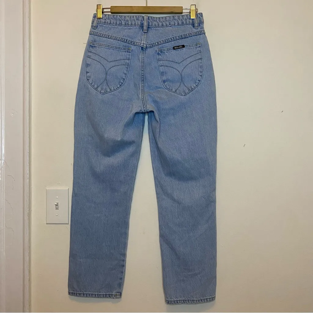 ROLLA’S The Original Straight Leg High Rise Jeans Sunday Blue Light Blue Sz 29 - Image 10