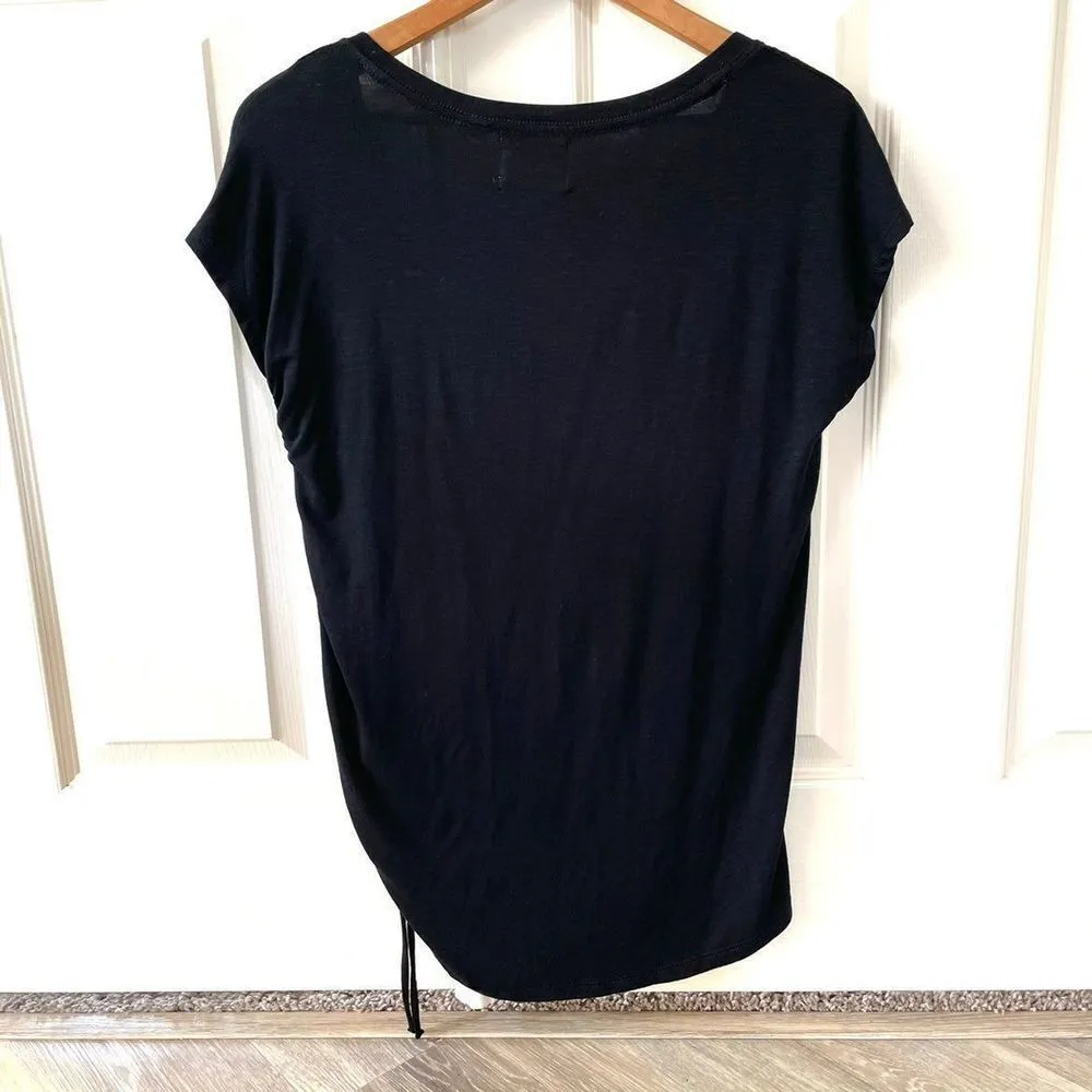 Maeve black side ruched short sleeved T Size XS - Image 3